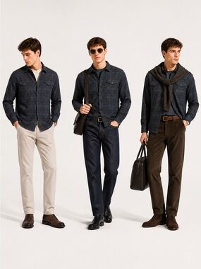 Johnston & Murphy Straight Jeans in Dark Blue